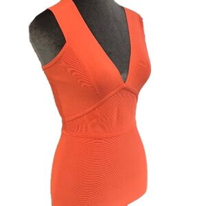 BCBG Sexy Coral Bodycon Bandage Dress (XXS)